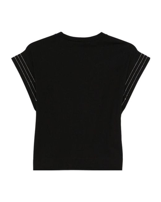 D.exterior Black Embellished Top