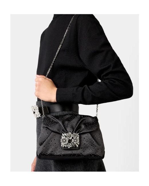 Roger Vivier Black Efflorescence Mini Bag