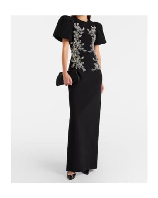 Rebecca Vallance Black Zephyr Embellished Gown