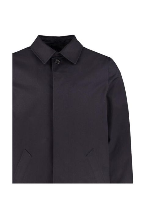 A.P.C. Blue Concealed Fastened Coat for men