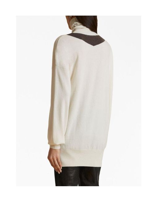 Khaite White Esmal Jacquard-Knit Cashmere Jumper