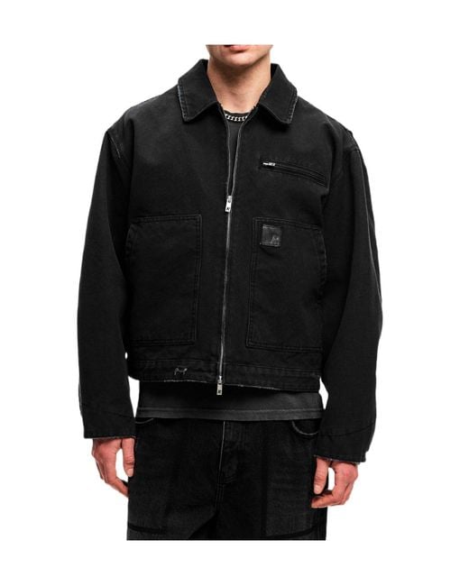 Represent Black Heaton Workwear Jacket for men