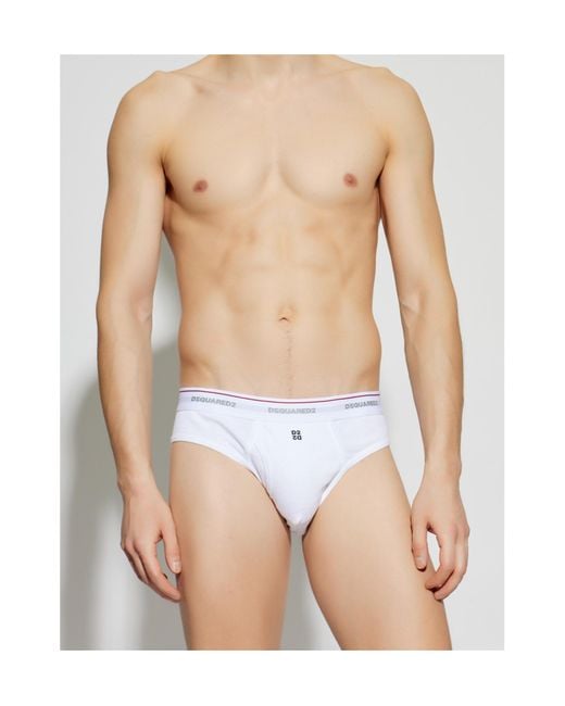 DSquared² White Logo Underwear for men