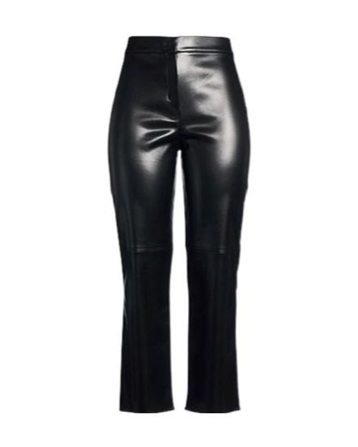 Max Mara Black Simple Straight-Leg Pants