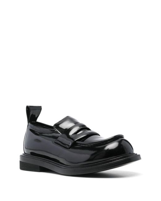 Moschino Black Glossy Flat Shoes for men