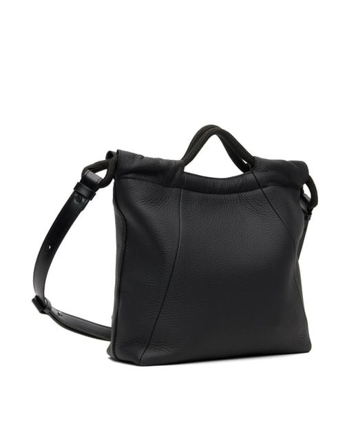 Maison Margiela Black Stitched-Details Shoulder Bag for men