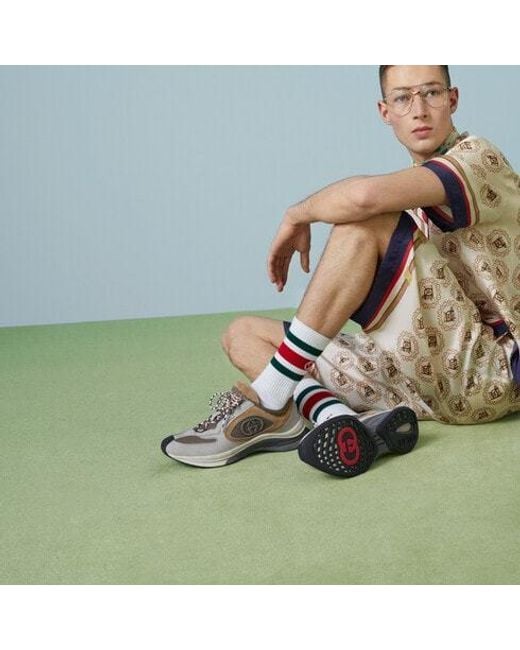 Gucci Brown Run Sneaker 'Light' for men