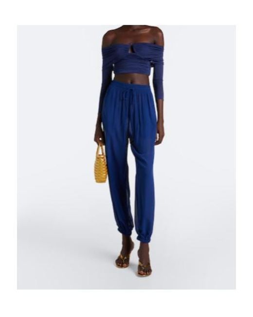Christopher Esber Blue Bennett Silk Balloon Pants