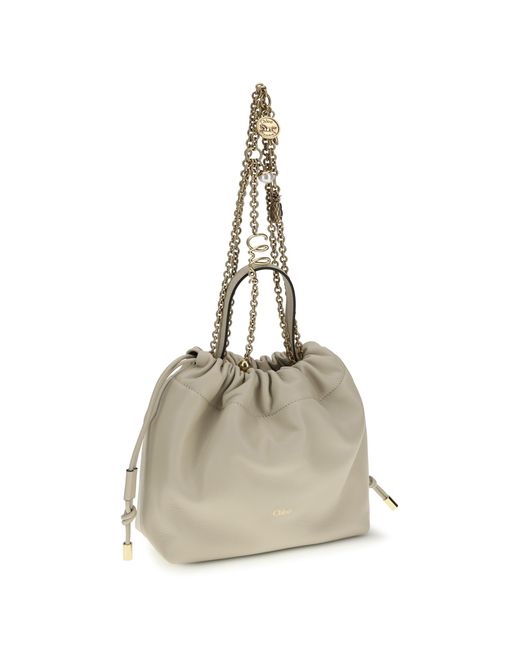 Chloé Natural Chloé Icons Mini Drawstring Shoulder Bag