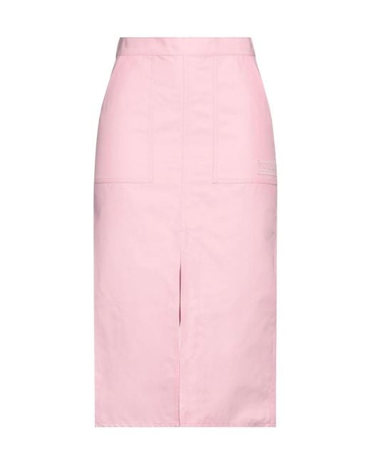Marni Pink Twill Midi Skirt