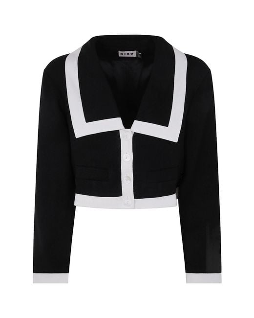 Rixo Black Selita Cropped Jacket