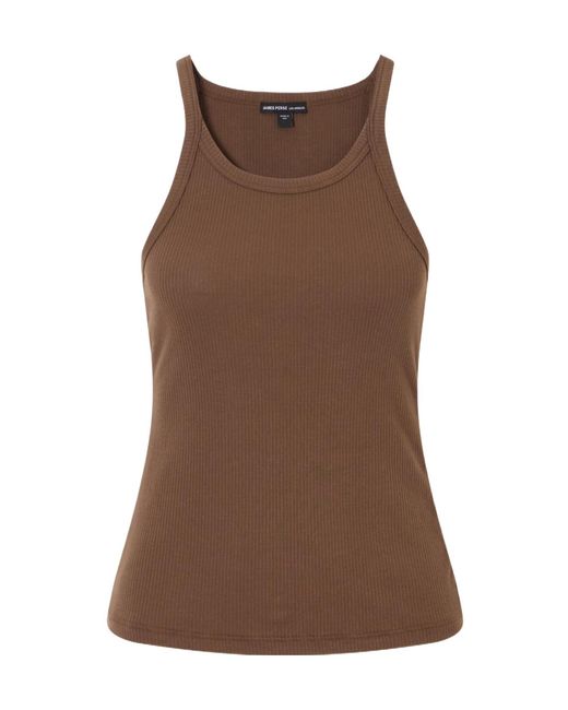 James Perse Brown Slim Fit Tank Top