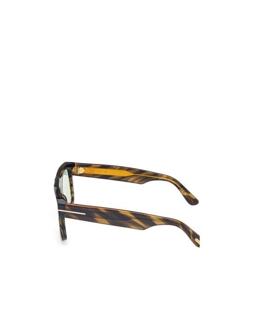Tom Ford White Eyewear Pilot Frame Sunglasses for men