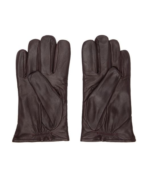 Our Legacy Brown Burgundy 'His' Gloves for men