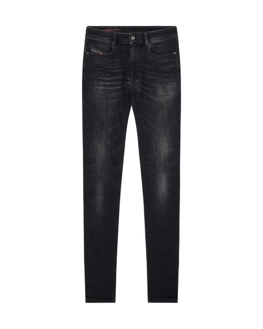 DIESEL Blue Faded Straight-Leg Jeans for men
