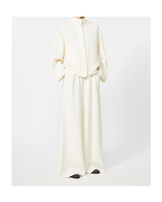 Max Mara White High-Neck Sweater