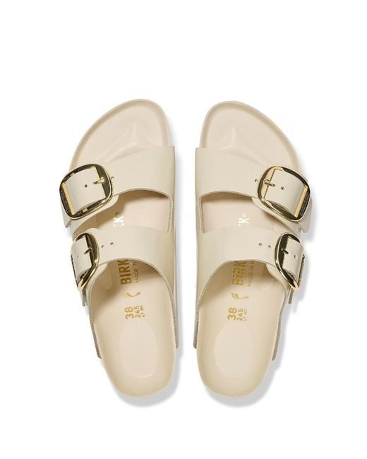 Birkenstock White Arizona Big Buckle High Shine