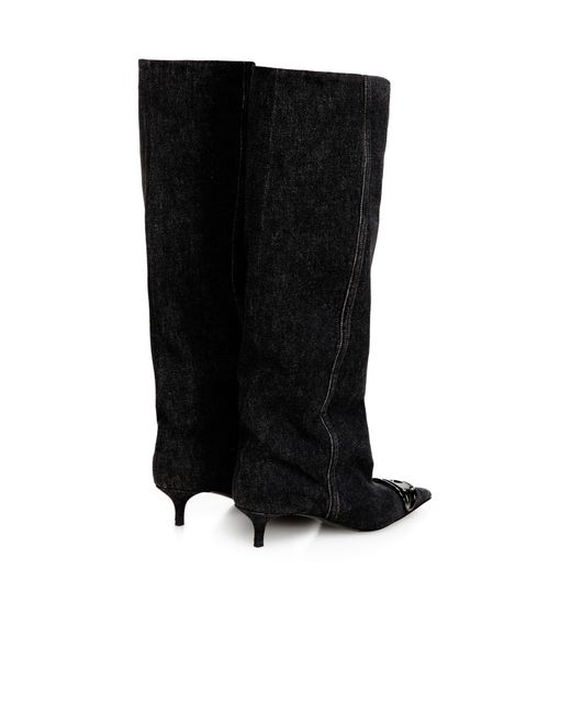 DIESEL Black D-Venus-Slouchy Knee-High Boot