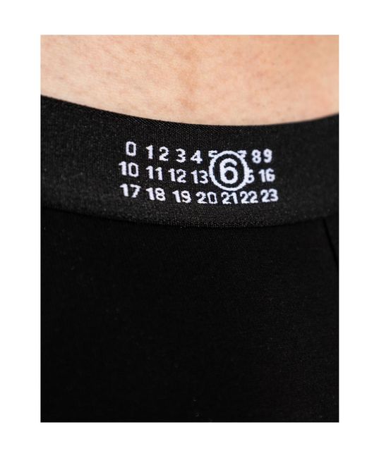 MM6 by Maison Margiela Black Branded Briefs for men