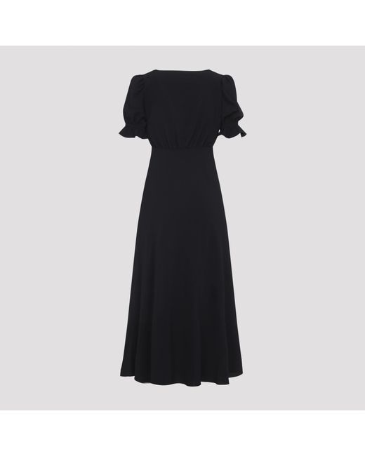 Chloé Black Chlo Ruffled Midi Dress