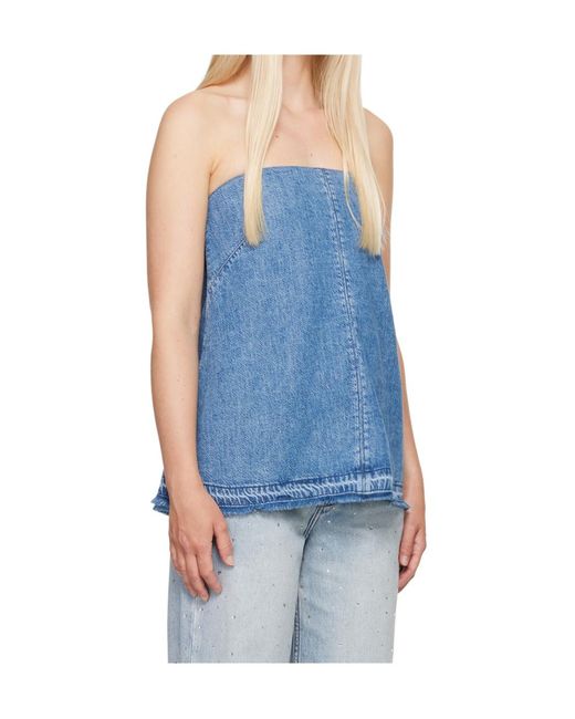 Rag & Bone Blue Denim Skirt
