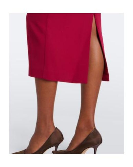 Roland Mouret Red Cady Midi Dress