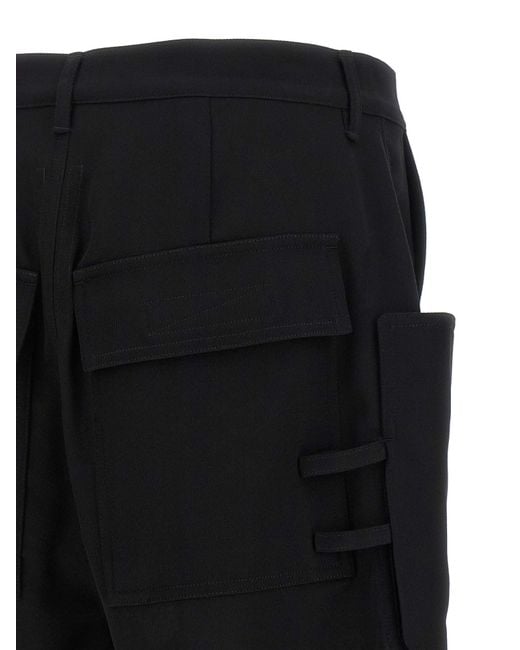 Rick Owens Black 'Stefan Cargo' Bermuda Shorts for men