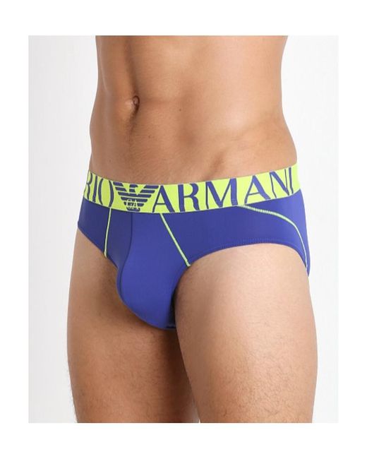 Emporio Armani Blue Logo Detail Panties for men