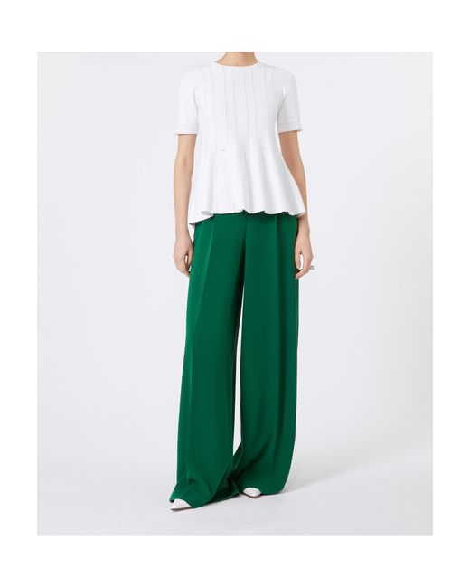 Max Mara White Stretch Viscose Sweater