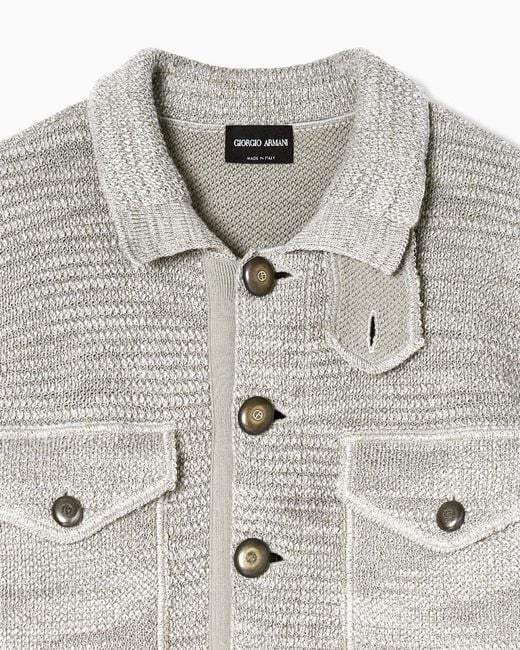 Giorgio Armani White Buttoned Pocket Jacket