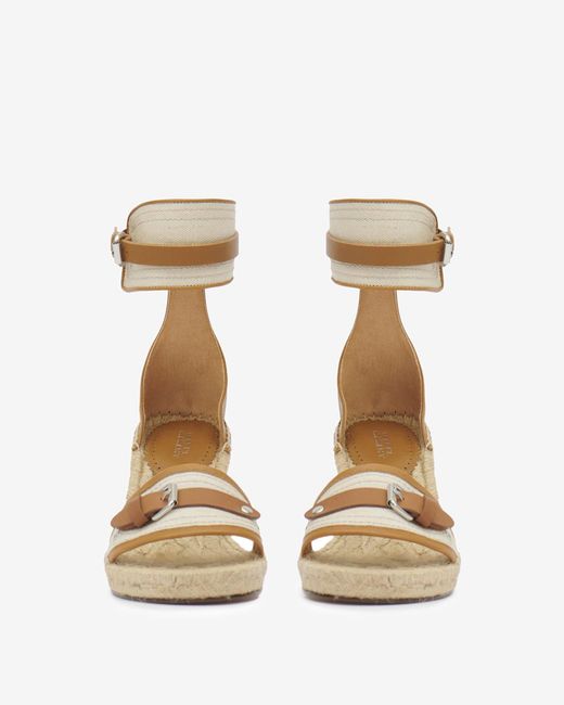 Isabel Marant Metallic Oliha Wedge Heeled Sandals