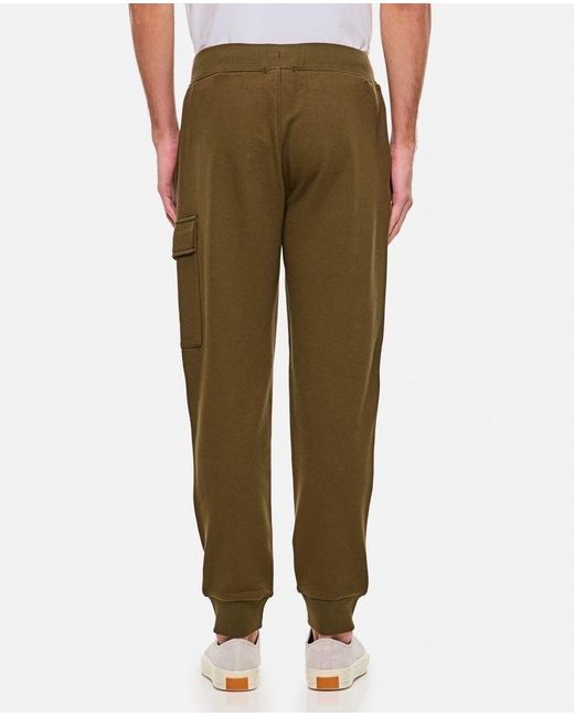 C P Company Green Elastic Waist Sweatpants for men