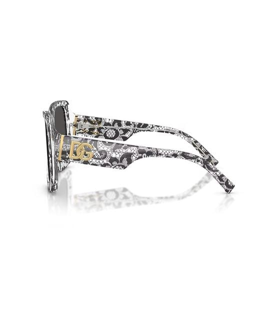 Dolce & Gabbana Gray Eyewear Square Frame Sunglasses