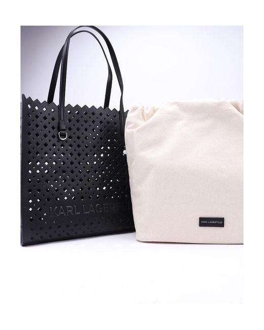 Karl Lagerfeld Black Logo Shoulder Bag