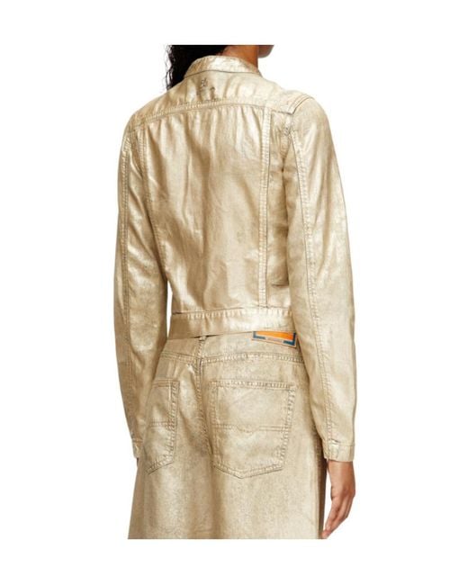 DIESEL Natural X Karol G De-Mornin Metallic-Effect Denim Jacket