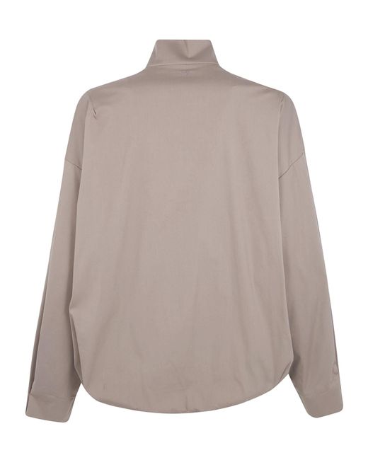 N°21 Brown High-Neck Zip-Up Bomber Jacket