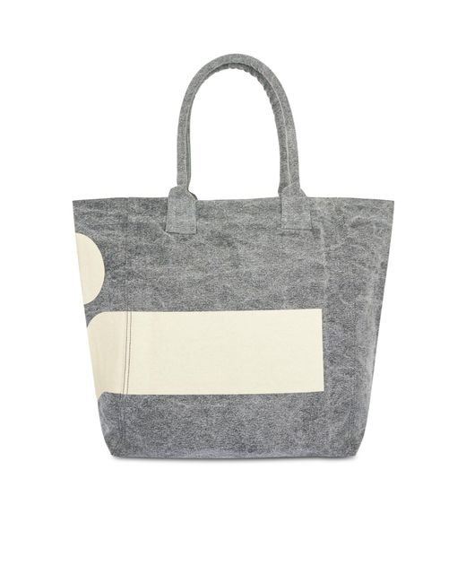 Isabel Marant White Yenky Logo Tote Bag