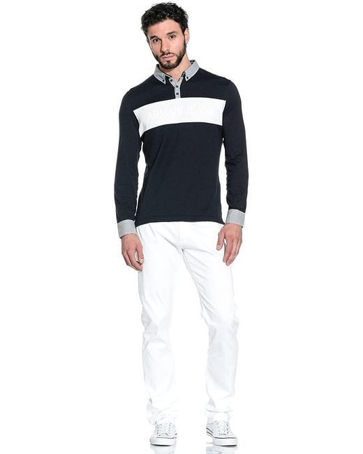 Armani Jeans White Logo Jeans for men