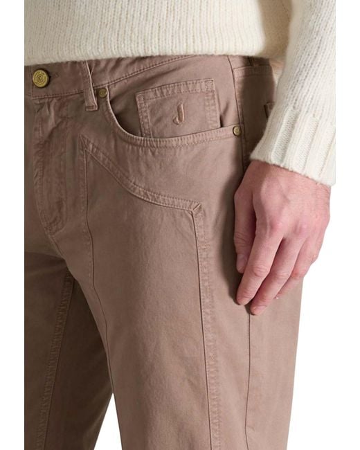 Jeckerson Natural Casual Pants With Belt Loops for men