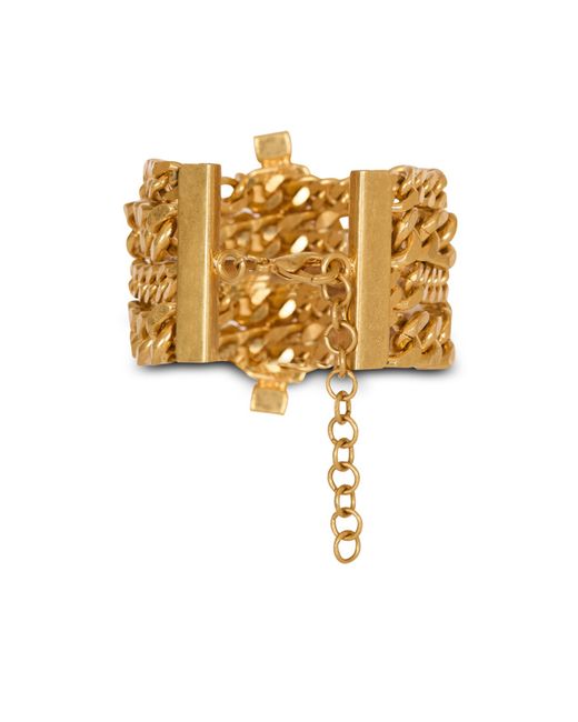 Balmain Multicolor Baroque Bracelet With Chains And Beads