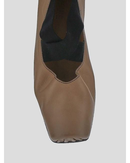 Uma Wang Multicolor Square Head Ballet Shoes