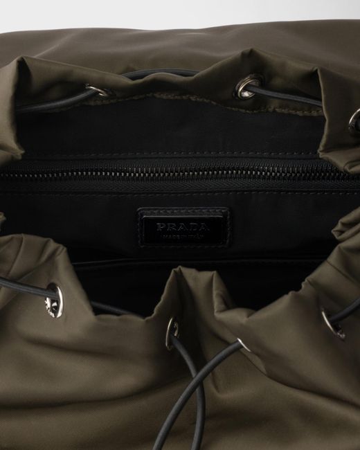 Prada Black Explore Re-Nylon And Leather Backpack for men