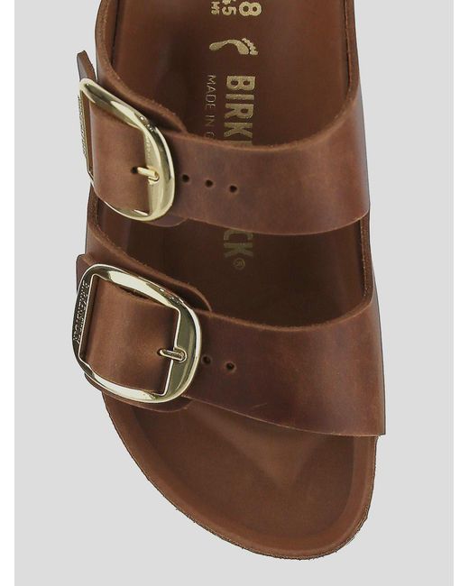 Birkenstock Brown Arizona Big Buckle Slip-On Sandals
