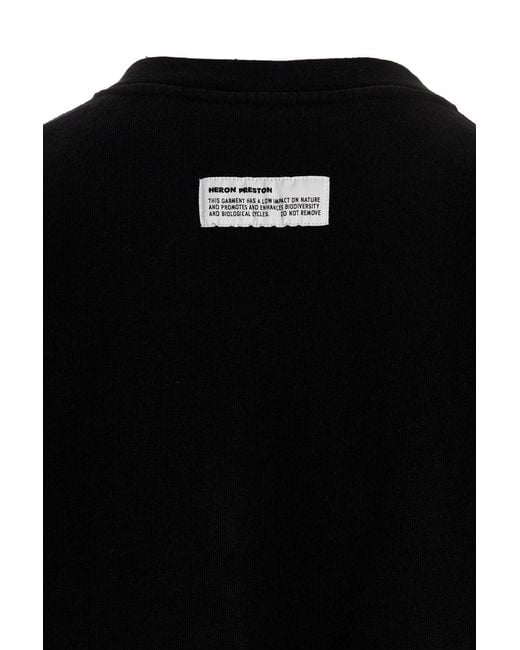 Heron Preston Blue Graphic-Print Patchwork Sweatshirt for men