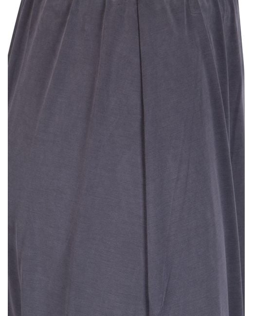 Samsøe & Samsøe Blue Elastic Waist Midi Skirt