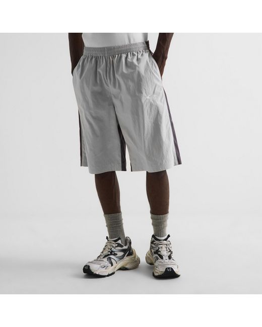 Balenciaga White Woven Tracksuit Shorts for men