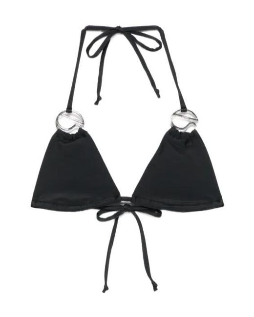Coperni Black Logo-Appliqué Bikini Top