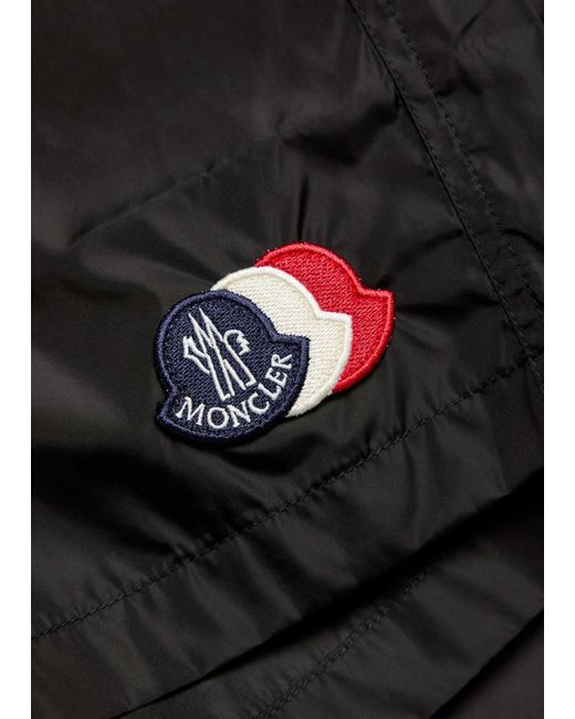 Moncler Black Elastic Waist Swim Trunks for men