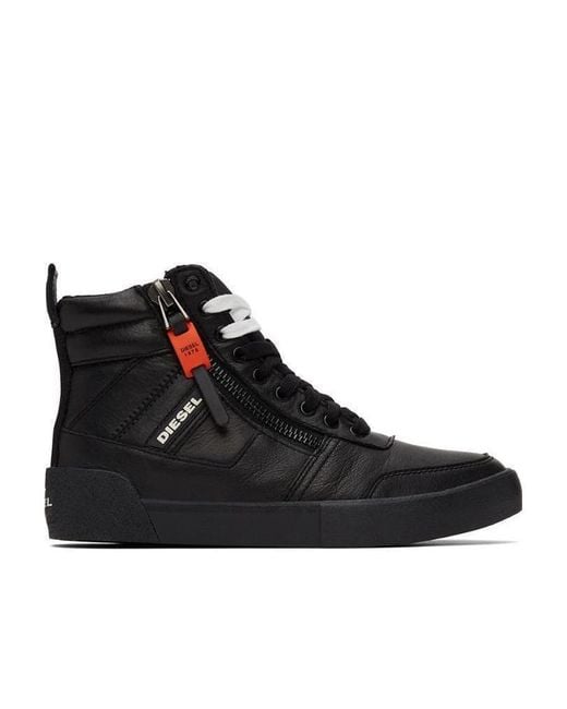 DIESEL Black S-Dvelows Zip-Detail High-Top Sneakers for men