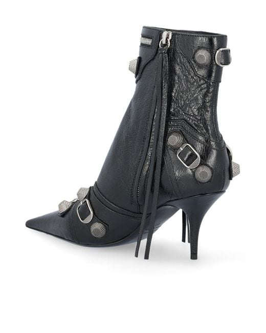 Balenciaga Black Pointed Toe Ankle Boots